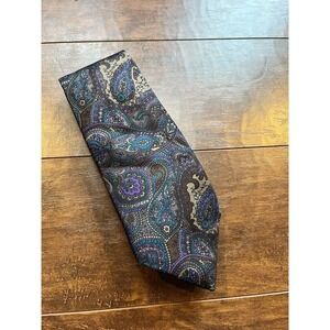 Vintage Guy Laroche 100% Silk Colorful Printed Pattern Tie